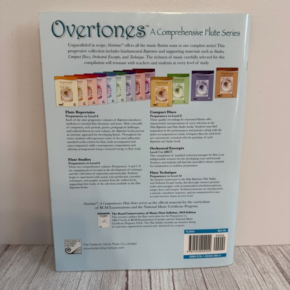 The Royal Conservatory RCM Flute Repertoire 4 OVERTONES Music Book with CD 2010 - Picture 8 of 13